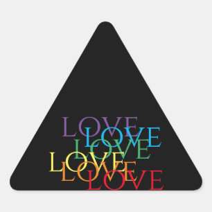 RAINBOW LIEBE II Dreieckskleber Dreieckiger Aufkleber