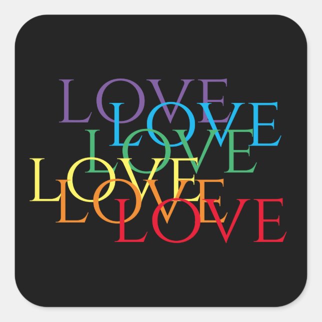 RAINBOW LIEBE II Große Aufkleber (Vorderseite)