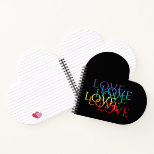 RAINBOW LIEBE II Herzform Notebook Notizbuch