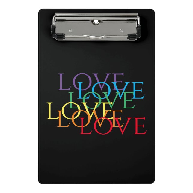 RAINBOW LIEBE II Mini-Zwischenablage Mini Klemmbrett (Vorderseite)