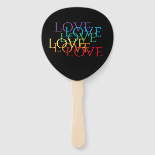 RAINBOW LIEBE II Paddelform Handfächer