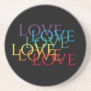 RAINBOW LIEBE II Sandstone Untersetzer