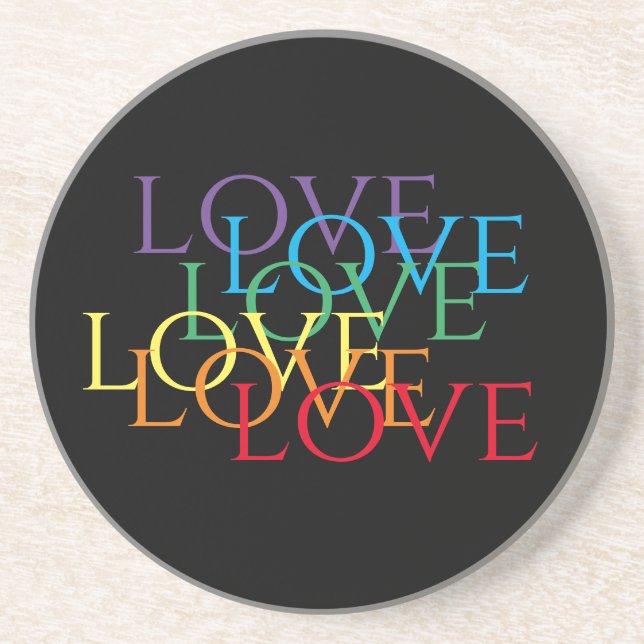 RAINBOW LIEBE II Sandstone Untersetzer (Vorne)