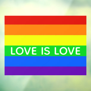Rainbow Liebe ist Liebe Gay Pride Fensteraufkleber