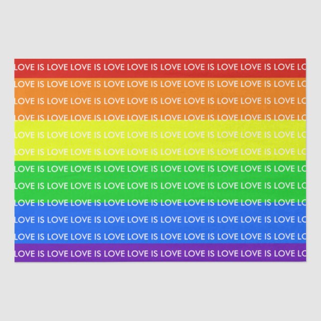 Rainbow Liebe ist Liebe Gay Pride LGBTQ Beautiful Seidenpapier (Vorderseite)