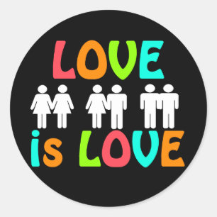 Rainbow Liebe ist Liebe Lapel Stickers