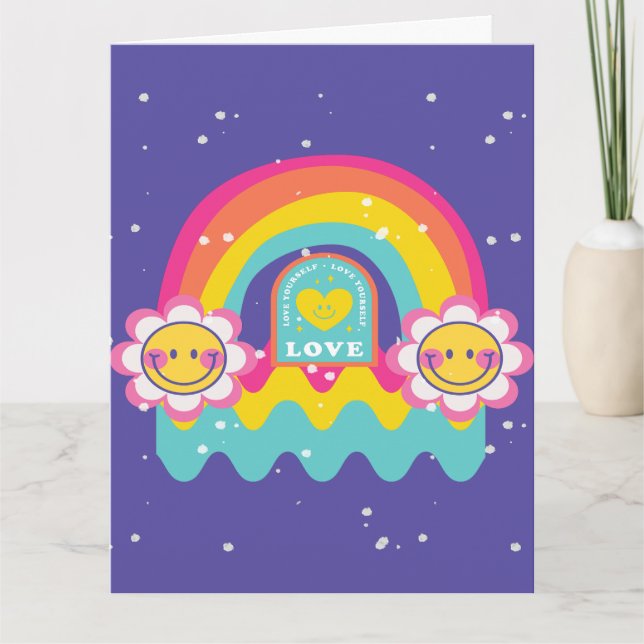 Rainbow-Liebe Karte (Vorderseite)