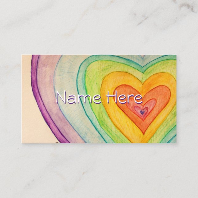 Rainbow Liebe Kunst-Business-Karte Visitenkarte (Vorderseite)