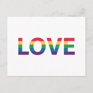 Rainbow Liebe Letters Postkarte