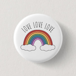 Rainbow Liebe Liebe Liebe Button