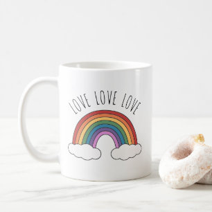 Rainbow Liebe Liebe Liebe Kaffeetasse