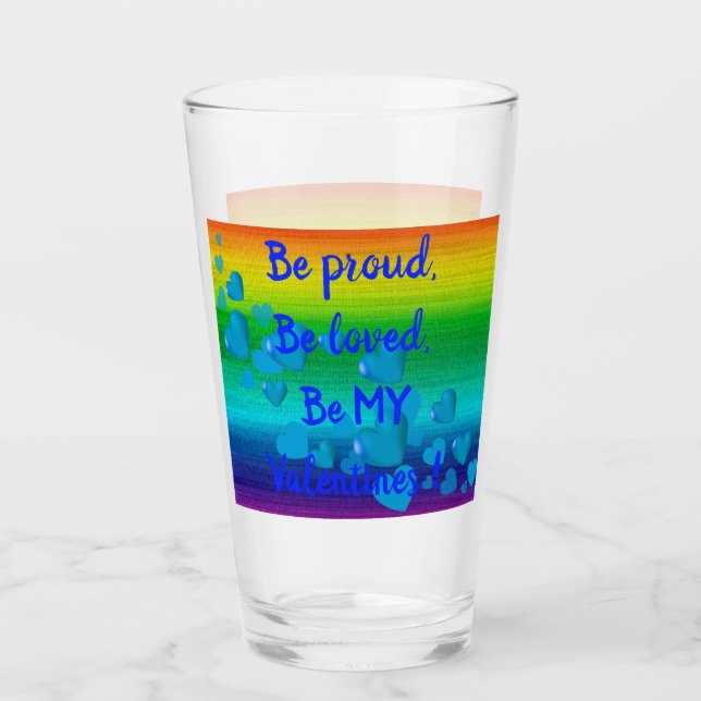Rainbow Liebe Man Glas (Vorderseite)