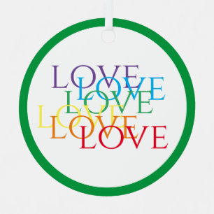 RAINBOW LIEBE Metallkreisverzierung - grün Ornament Aus Metall