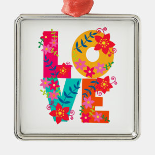 Rainbow-Liebe Ornament Aus Metall