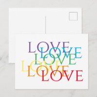 RAINBOW-LIEBE Postkarte