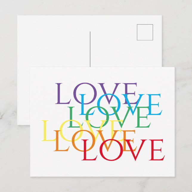 RAINBOW-LIEBE Postkarte (Vorne/Hinten)