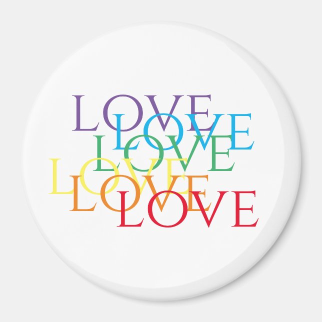 RAINBOW LIEBE Round Magnet (Vorne)
