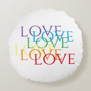 RAINBOW LIEBE Rundkissen Rundes Kissen