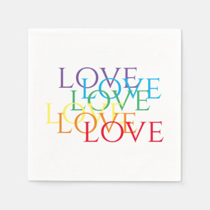 RAINBOW LIEBE Standard Cocktail Paper Napkins Serviette