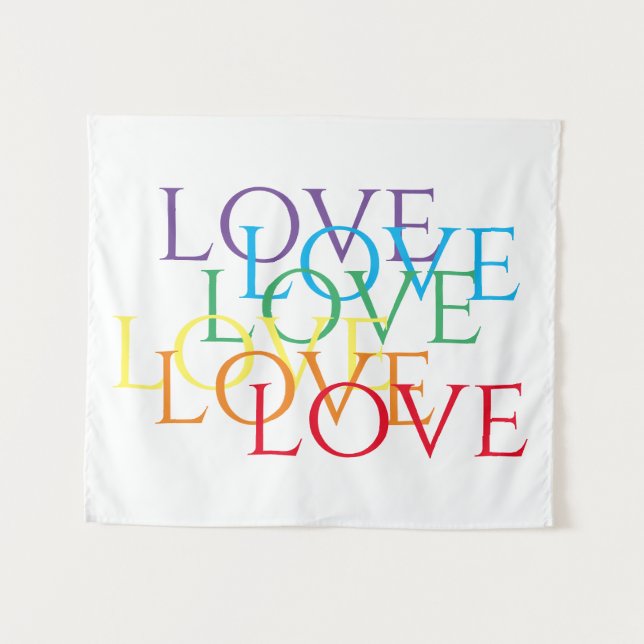 RAINBOW LIEBE Tapestry Wandteppich (Vorderseite (Horizontal))