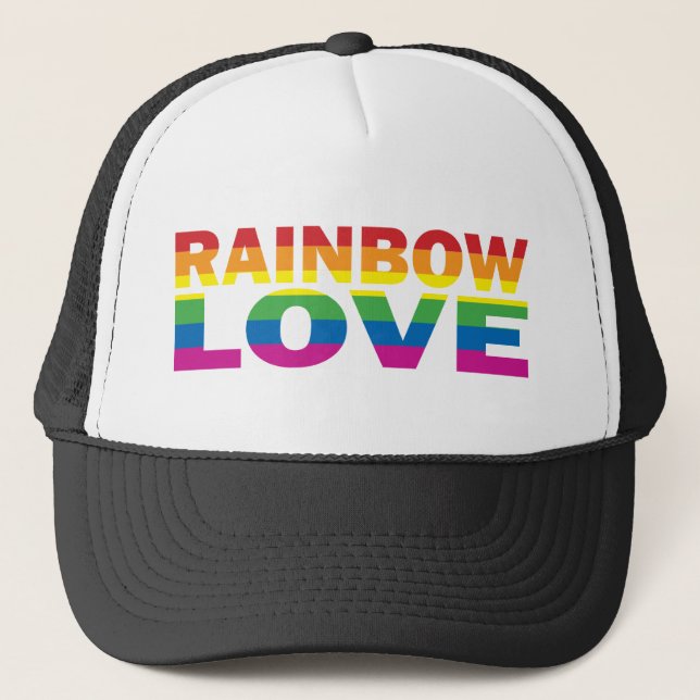 RAINBOW-LIEBE TRUCKERKAPPE (Vorderseite)