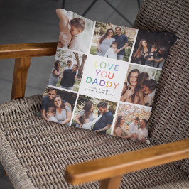 Rainbow 'LIEBE YOU DADDY' Foto Collage Keepake Kissen