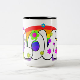 Rainbow-Liebe Zweifarbige Tasse
