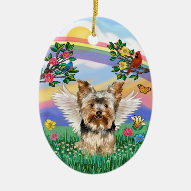 Rainbow Life - Yorkshire Terrier #17 Keramik Ornament (Vorne)