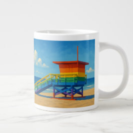 Rainbow Lifeguard von Venice Beach Jumbo-Tasse