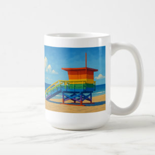 Rainbow Lifeguard von Venice Beach Kaffeetasse