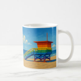 Rainbow Lifeguard von Venice Beach Kaffeetasse