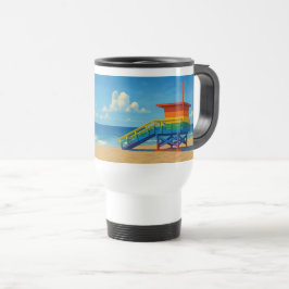Rainbow Lifeguard von Venice Beach Reisebecher