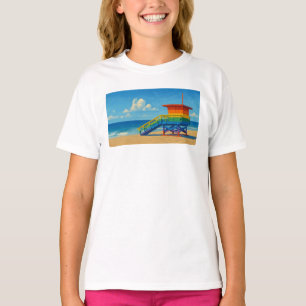 Rainbow Lifeguard von Venice Beach T-Shirt