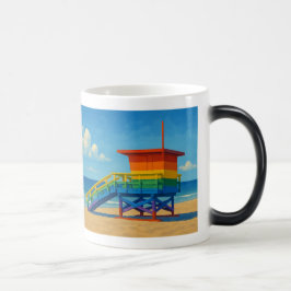 Rainbow Lifeguard von Venice Beach Verwandlungstasse