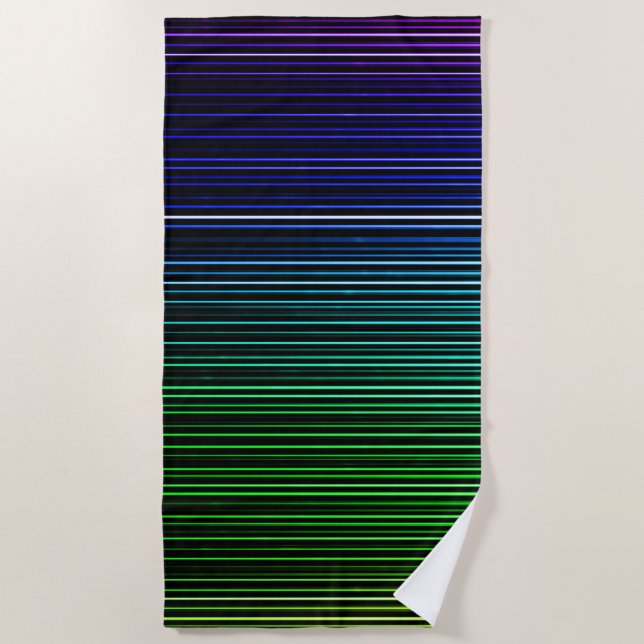 Rainbow Light Strips Strandtuch (Vorderseite)