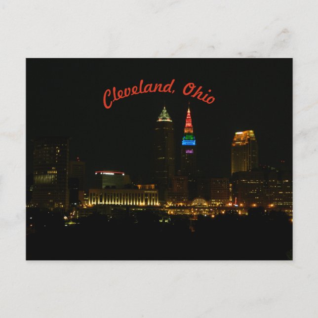 Rainbow Lights Cleveland Postcard Postkarte (Vorderseite)
