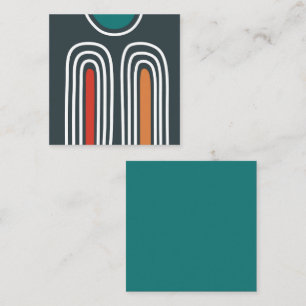 Rainbow-Line-Artwork Quadratische Visitenkarte