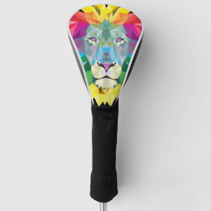Rainbow Lion Head Golf Headcover