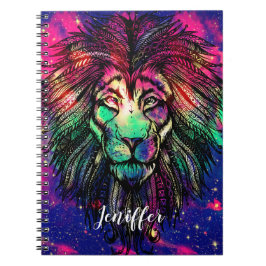Rainbow Lion Hipster Galaxy                        Notizblock