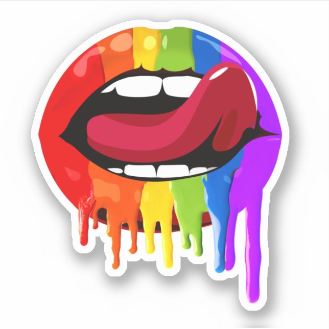 RAINBOW LIPS AUFKLEBER (Vorderseite)