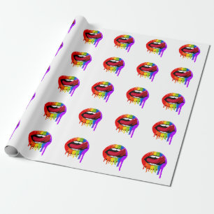 RAINBOW LIPS GESCHENKPAPIER