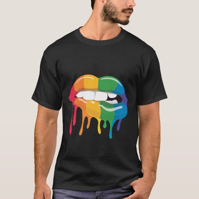 Rainbow Lips T - Shirt (Vorderseite)