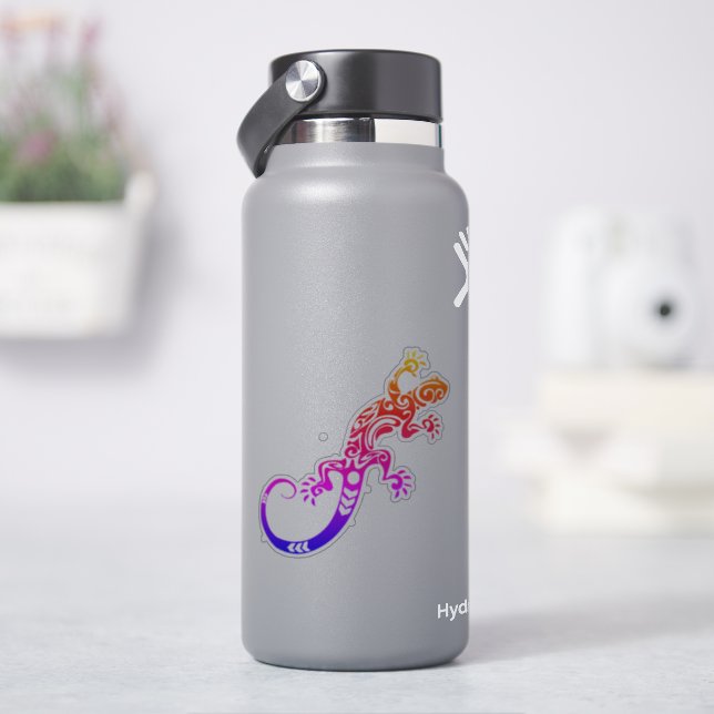 Rainbow Lizard Transparente Aufkleber (HydroFlask)