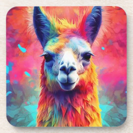 Rainbow Llama Getränkeuntersetzer