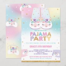 Rainbow Llama Pajama Geburtstagsparty Sleepover