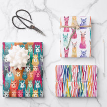 Rainbow Llama Party Geschenk Wrap Set