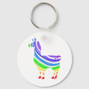 Rainbow Llama Schlüsselanhänger