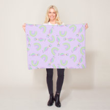Rainbow Llamas Baby Blanket - Lavendel