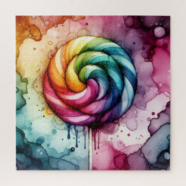 Rainbow Lollipop Alcohol Ink (Vertikal)