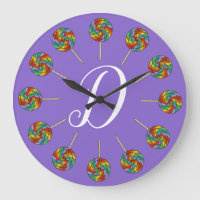 Rainbow Lollipop Candy Lolly Lila Initial